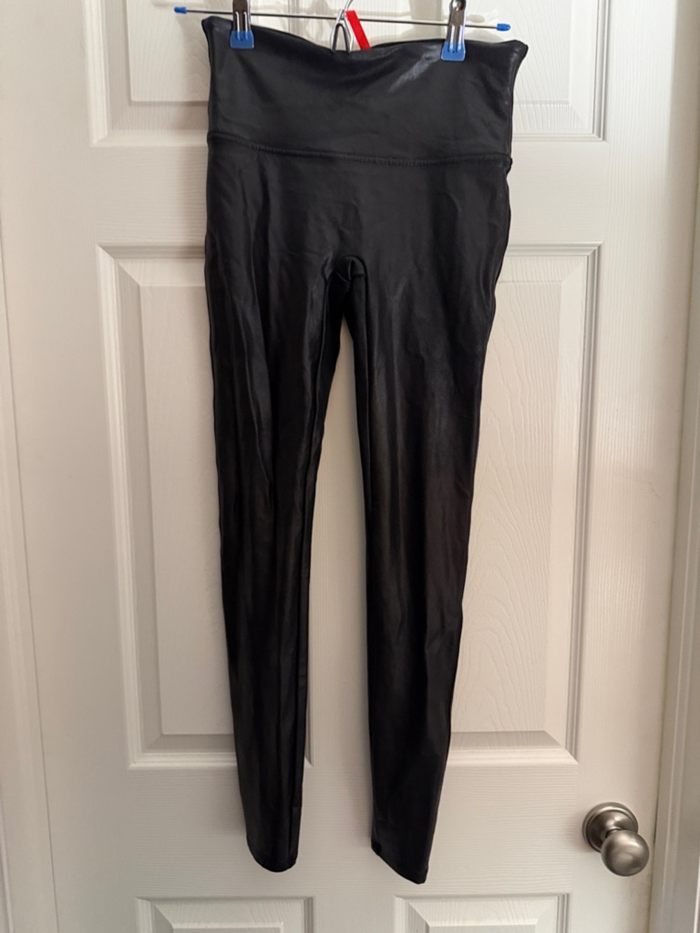 SPANX Black leggings, foil black